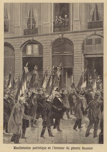 Dimostrazione patriottica in onore del generale Saussier da French School
